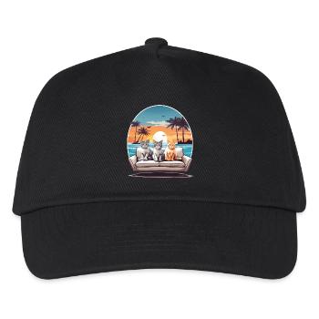 Katzen am Meer - Kinder Basecap - Schwarz - Vorne