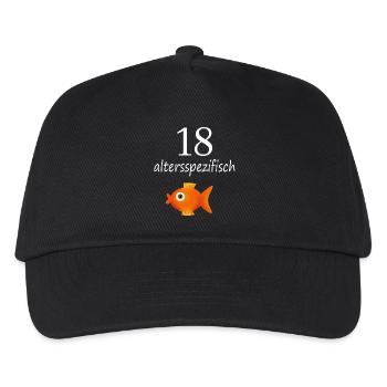 18.Geburtstag volljährig - Kinder Basecap - Schwarz - Vorne