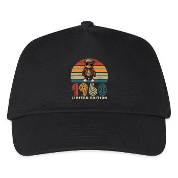 Limited Edition 1960 Geburtstag Vintage Retro - Kinder Basecap - Schwarz - Vorne