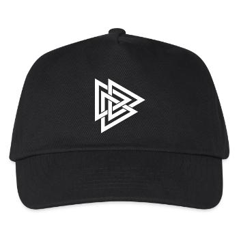 Geometric Braid Line - Kids’ Baseball Cap - black - Front