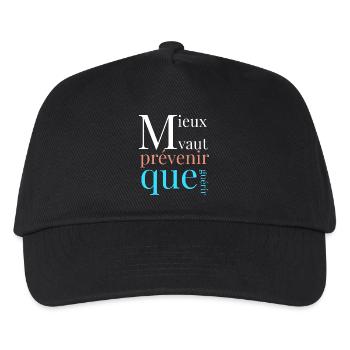 Mieux vaut prévenir que guérir - Casquette de baseball Enfant - noir - Devant