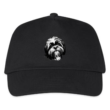 Hundegesicht Treuer Freund - Kinder Basecap - Schwarz - Vorne
