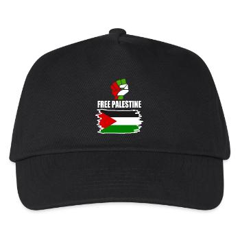 Free palestine - Kinder Basecap - Schwarz - Vorne