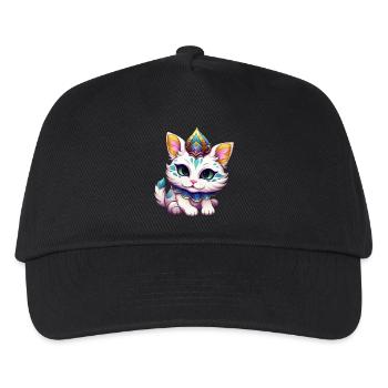 Mardi Gras Katze Karneval Comic - Kinder Basecap - Schwarz - Vorne
