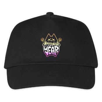 Bonne Année Chat #3 Frohes Neues Jahr Katze - Casquette de baseball Enfant - noir - Devant