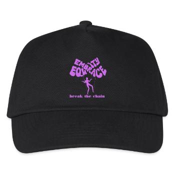 Empowerment Illustration with Balloon Slogan - Kids’ Baseball Cap - black - Front