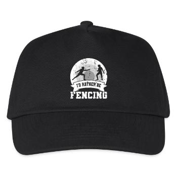 I'd rather fence - Kids’ Baseball Cap - black - Front