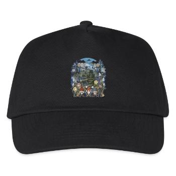 Waldbewohner Wildnis Fantasy Fabelwesen Natur Kind - Kinder Basecap - Schwarz - Vorne