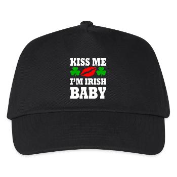 kiss me im irish baby - Kinder Basecap - Schwarz - Vorne