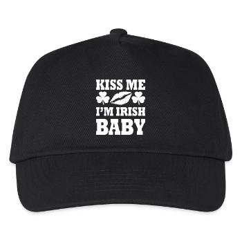 kiss me im irish baby - Kinder Basecap - Schwarz - Vorne