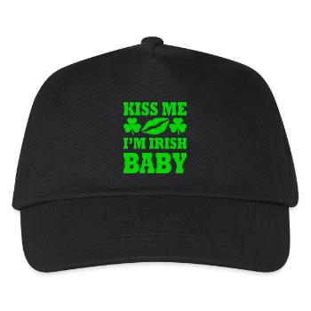 kiss me im irish baby - Kinder Basecap - Schwarz - Vorne