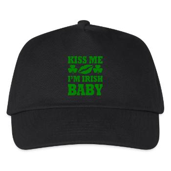kiss me im irish baby - Kinder Basecap - Schwarz - Vorne