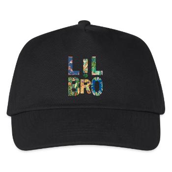 LIL BRO - Bruder -Kleiner Bruder - Partnerlook - Kinder Basecap - Schwarz - Vorne