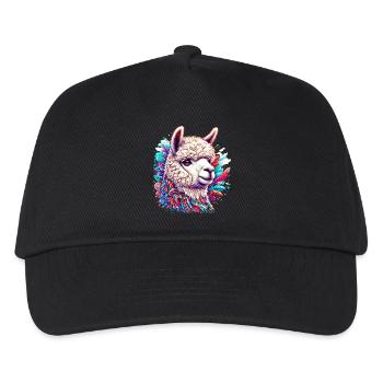 Alpaka - Kinder Basecap - Schwarz - Vorne