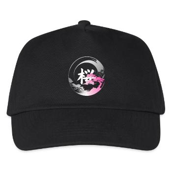 Japon modern enso rose - Casquette de baseball Enfant - noir - Devant