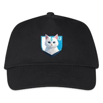Chat Félin Futuriste en 3D - Casquette de baseball Enfant - noir - Devant