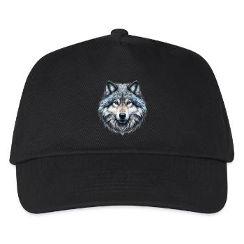 Wolf - Kinder Basecap - Schwarz - Vorne