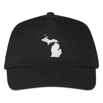 Michigan (USA) | echter Volleyball | Landkarte - Kinder Basecap - Schwarz - Vorne