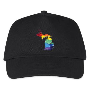 Michigan (USA) | echte Flagge | LGBTQIA+ - Kinder Basecap - Schwarz - Vorne