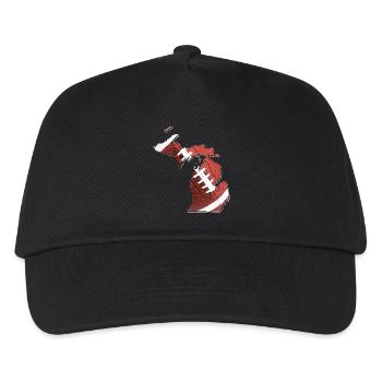 Michigan (USA) | echter Football | Landkarte - Kinder Basecap - Schwarz - Vorne