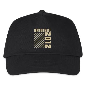 Original 2012 Authentic 2012 Vintage Bursdag - Kinder Basecap - Schwarz - Vorne