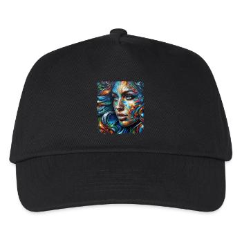Graffiti Street Art Spray Vintage Schablone Retro - Kinder Basecap - Schwarz - Vorne