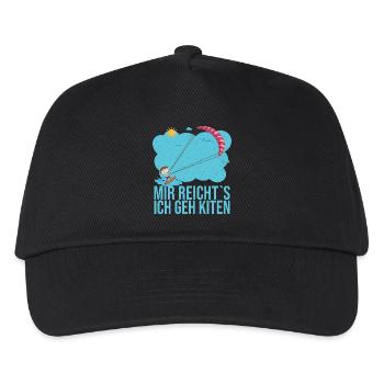 Mir reicht es ich geh kiten das ist mein Hobby - Kinder Basecap - Schwarz - Vorne