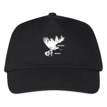 Preserrve & Protect Roter Milan Vogel Greifvogel - Kinder Basecap - Schwarz - Vorne