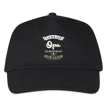 Ich bin der Opa ich muss nicht nein sagen - Kinder Basecap - Schwarz - Vorne