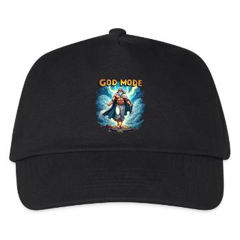 God Mode - Zeus in den Wolken - Kinder Basecap - Schwarz - Vorne