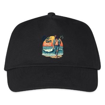 God Tier Style - Hipster Poseidon - Kids’ Baseball Cap - black - Front
