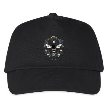 Bourdon Fleurs Abeille - Casquette de baseball Enfant - noir - Devant