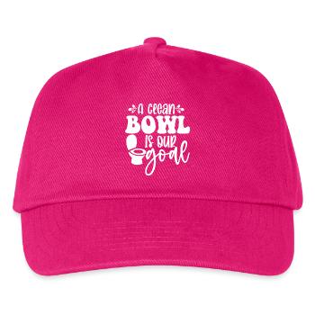 Toilette WC Spruch - Kinder Basecap - Fuchsia - Vorne