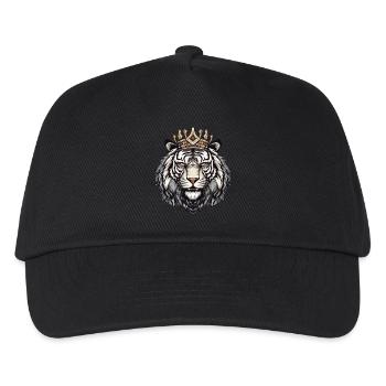 Tiger Krone Tier - Kinder Basecap - Schwarz - Vorne