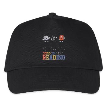 Nothing Beats Reading Book Librarian | funny kids - Kids’ Baseball Cap - black - Front