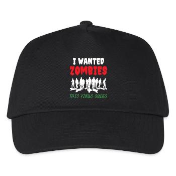 I Wanted Zombies This Virus Sucks - Kinder Basecap - Schwarz - Vorne