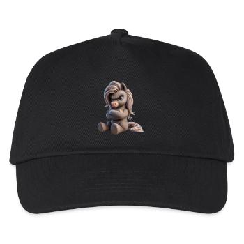 Pony grimmig 1 - Kinder Basecap - Schwarz - Vorne