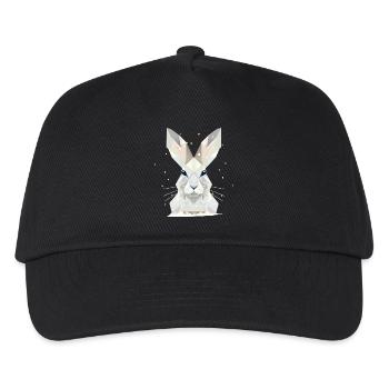 White Snow Hare-Timeless Elegance of Winter - Kids’ Baseball Cap - black - Front