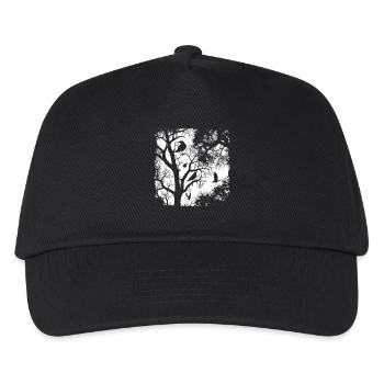 Crow Raven Dark Forest , Goth Graphic - Kids’ Baseball Cap - black - Front