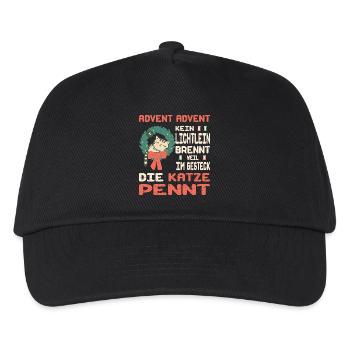 Advent season with cat - Kids’ Baseball Cap - black - Front