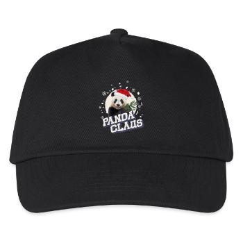 Panda Claus - Kinder Basecap - Schwarz - Vorne