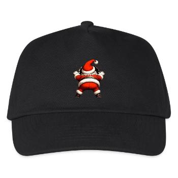 Santa in hole from behind 2 - Kids’ Baseball Cap - black - Front