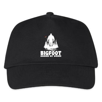 Bigfoot Grabbed My Wiener, Funny - Kids’ Baseball Cap - black - Front
