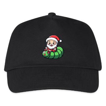 Wurm Weihnachtsmann - Kinder Basecap - Schwarz - Vorne