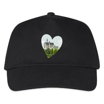 Schloss  // Illustration - Kinder Basecap - Schwarz - Vorne