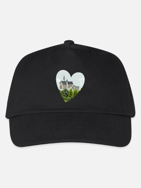 Schloss  // Illustration - Kinder Basecap - Schwarz