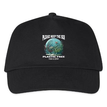 Les plastiques et la mer - Casquette de baseball Enfant - noir - Devant