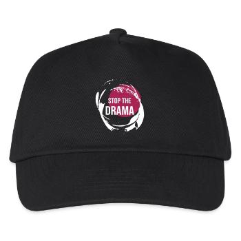 Stop The Drama Geschenk - Kinder Basecap - Schwarz - Vorne