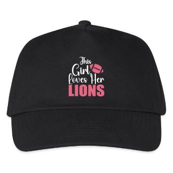 this girl loves her lions - Kids’ Baseball Cap - black - Front