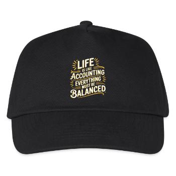 Life Is Like Accounting Everything Must Balanced8 - Kinder Basecap - Schwarz - Vorne